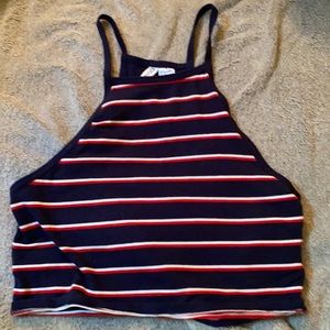 Divided cropped tank top! Medium.